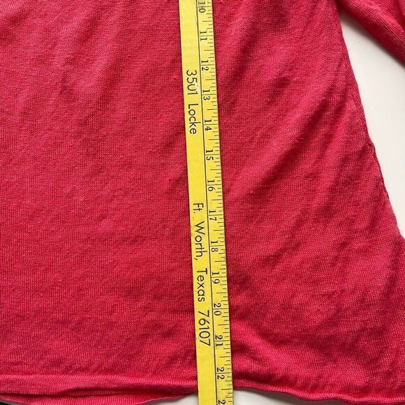 Eileen Fisher Chery Red Linen Sweater - Picture 7 of 7